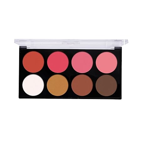 Beauty Berry Spotlight Matte Blusher Palette with Shimmery Highlighter & Contour| Highly Pigmented & Blendable Shades | Blush & Highlighter Palette for Face Makeup